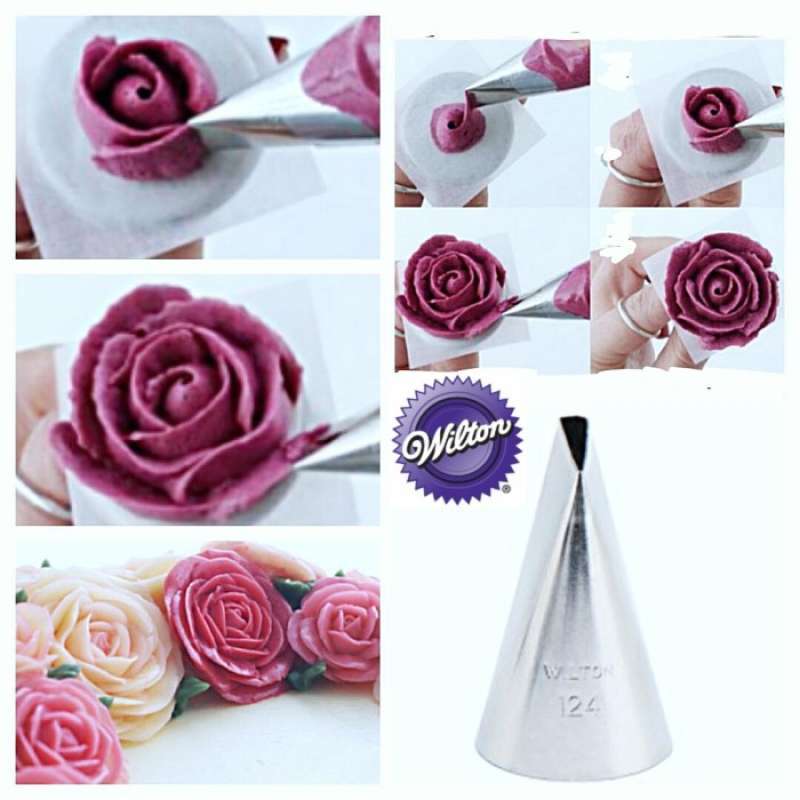 Jual Spuit wilton ori no 124 dekorasi kue buttercream rose tip petal ... Jual Spuit wilton ori no 124 dekorasi kue buttercream rose tip petal ...